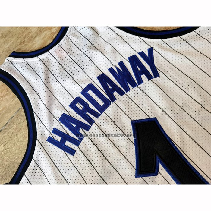 Camiseta Orlando Magic Penny Hardaway NO 1 Hardwood Classics Throwback Blanco